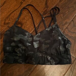 Black Camouflage Sports Bra